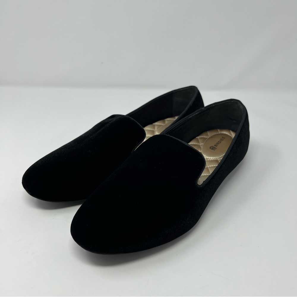 Birdies Black Velvet Loafers